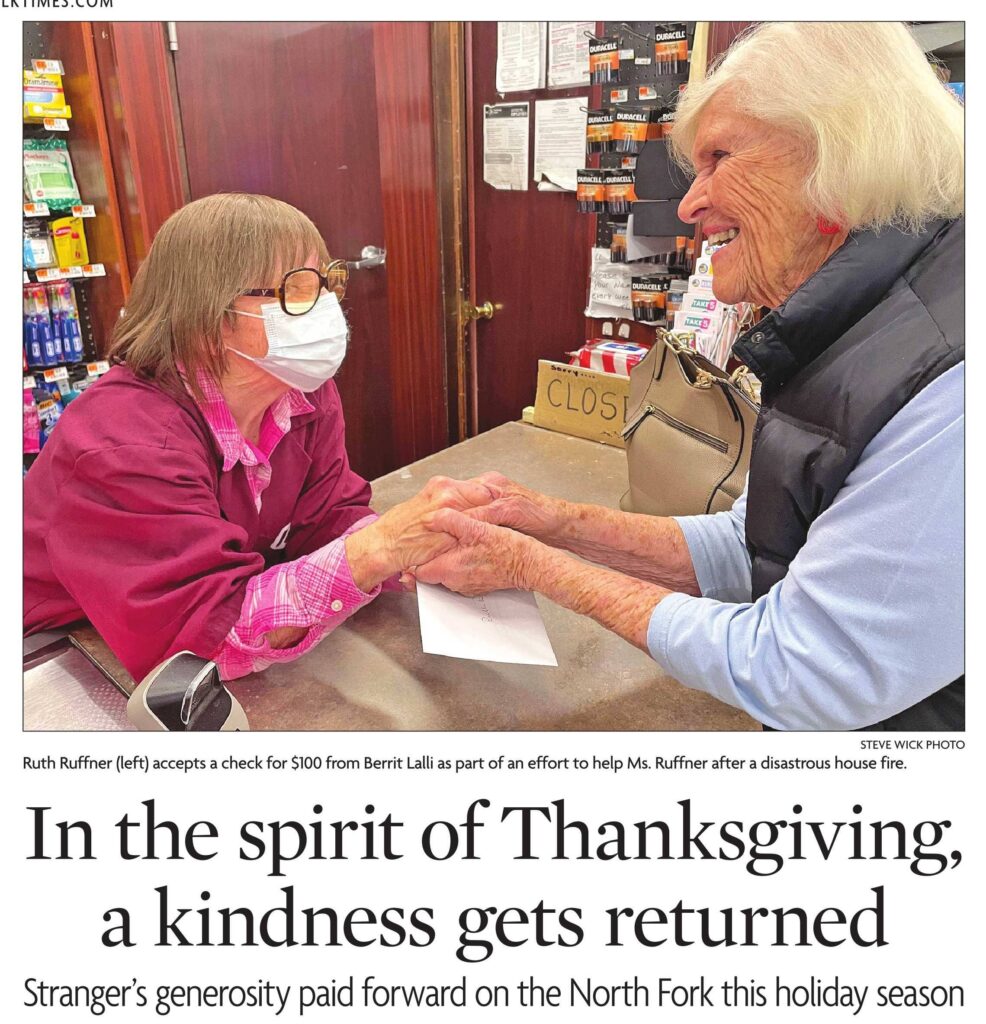 Mark Ruffner Ruth Ruffner leaves her mark on Greenport IGA - Featuring Desk
