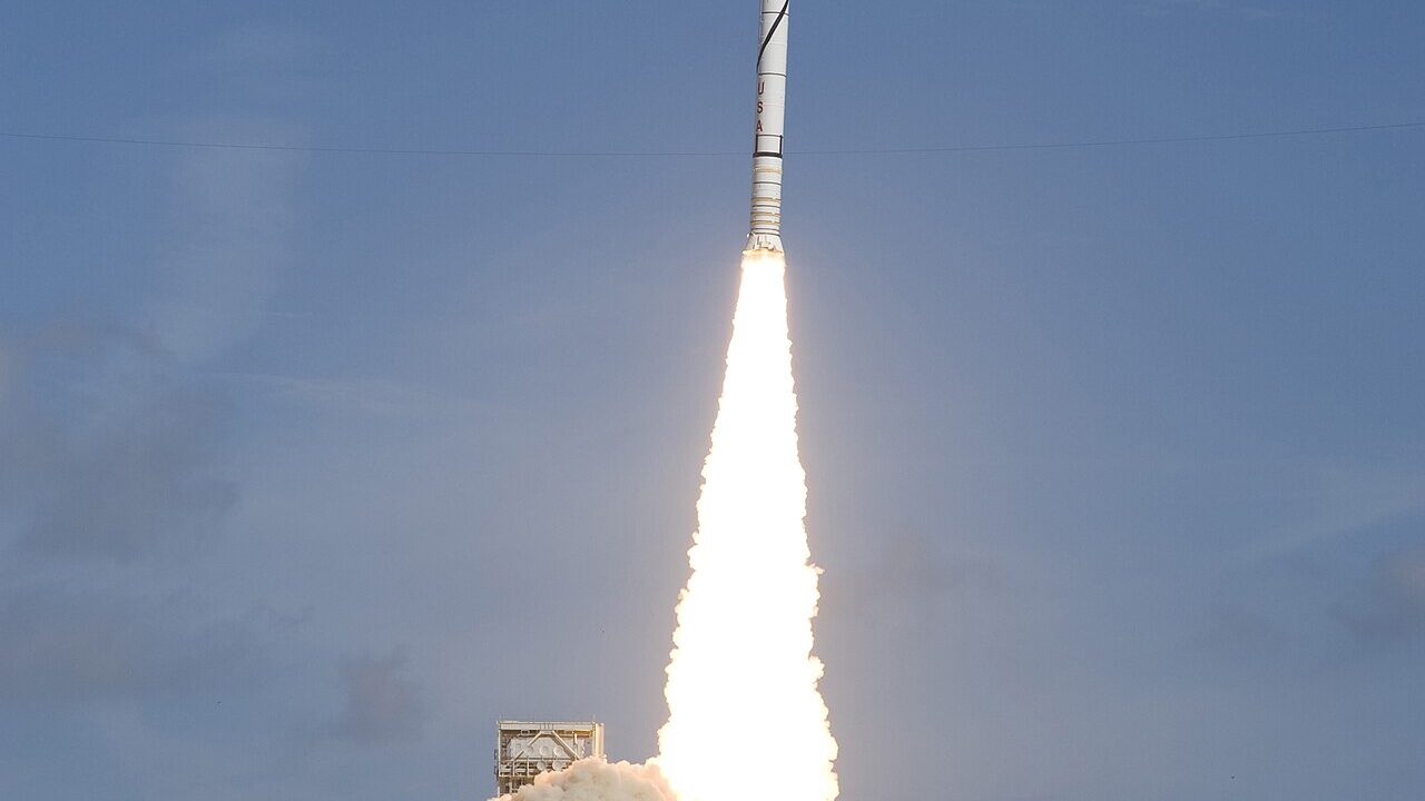 Rocket launching with plume and smoke