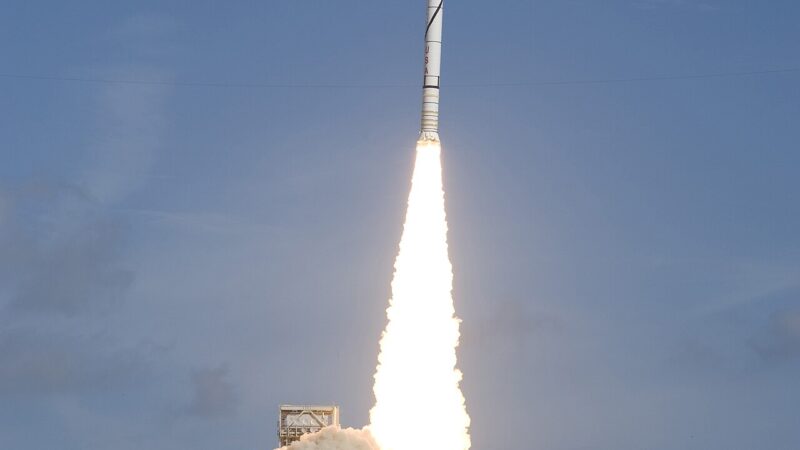 Rocket launching with plume and smoke