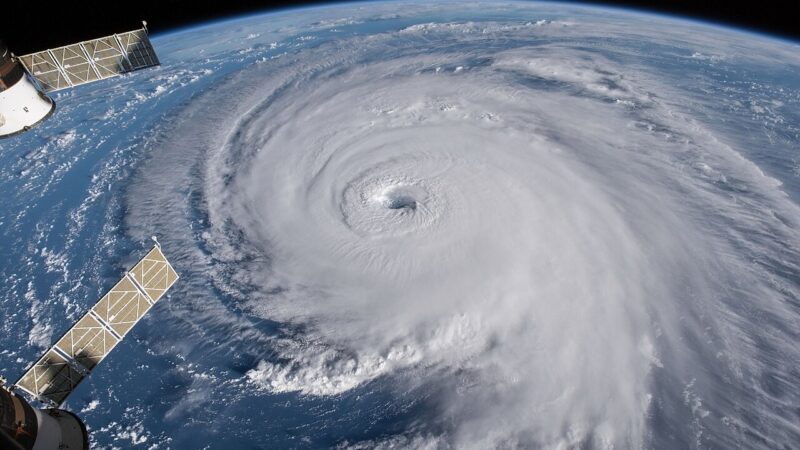 Hurricane viewed from the International Space Station