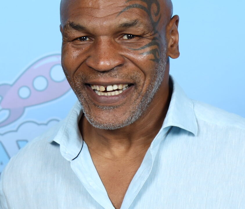 Mike Tyson smiling at GalaxyCon Austin in 2023